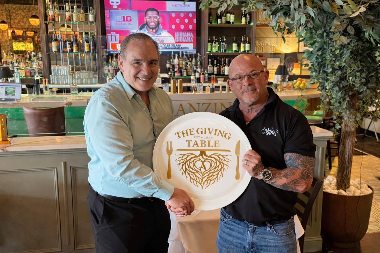 Tony Busse of Long Island Business and Community Chris Graziose of The Giving Table